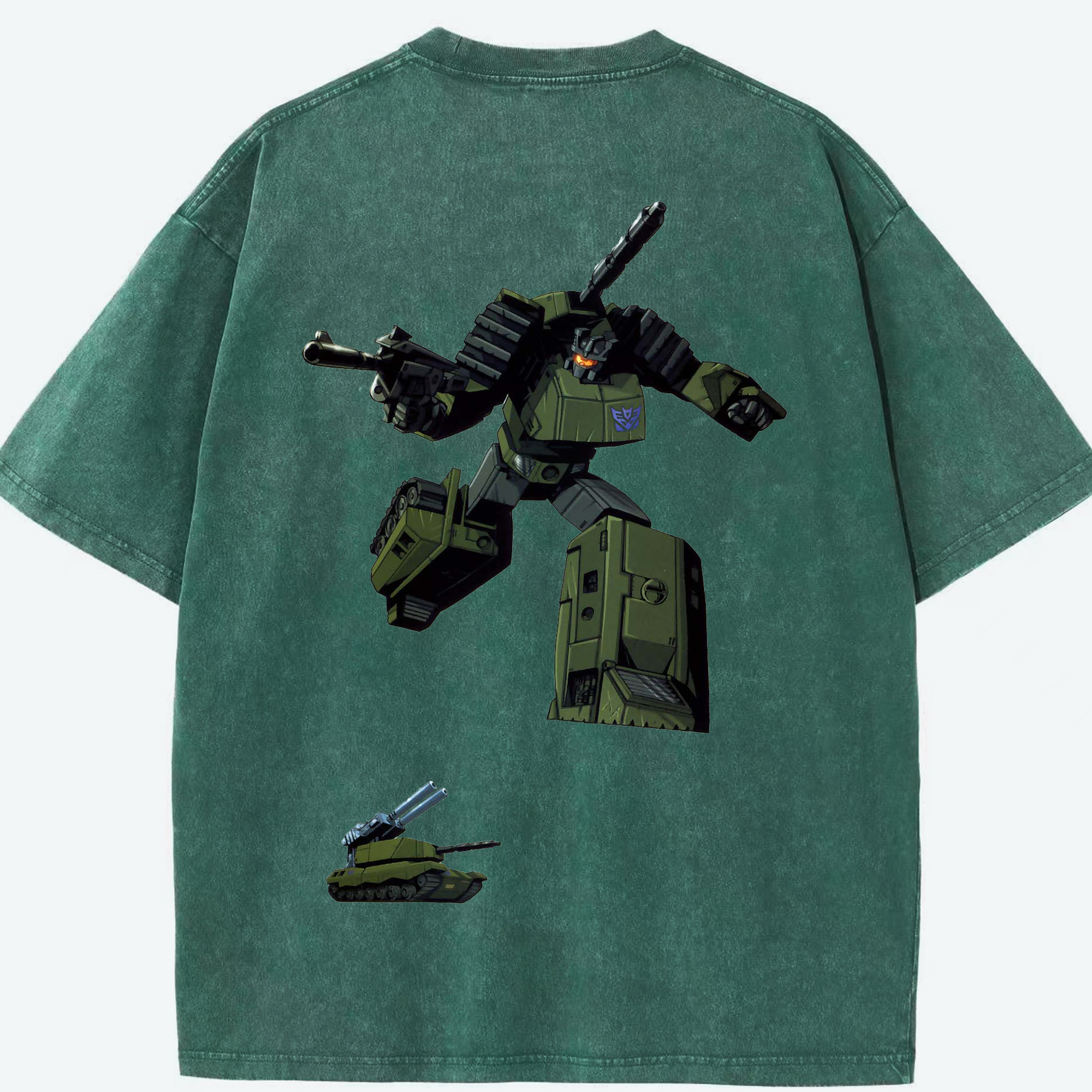 （画像用）  綿100% ヴィンテージ風 半袖Tシャツ（背面プリント）